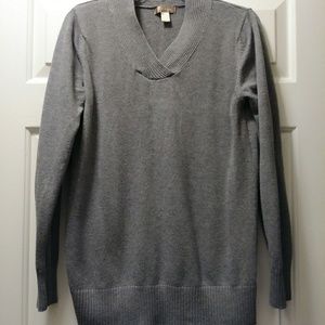 Grey V-neck Sweater